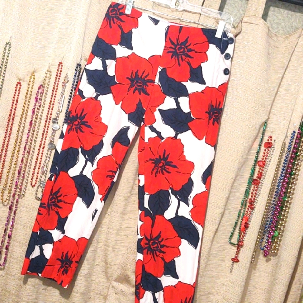 Vintage Tommy Hilfiger Floral Ankle Pants 8